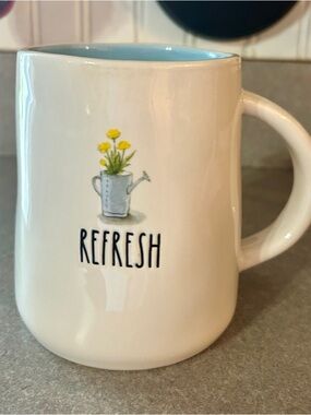 Rae Dunn Cream Ceramic Mug with Black Logo